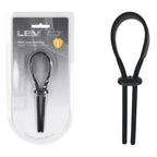 LEVELZ Wide Adjustable Silicone Lasso Cock Ring - Black Adjustable Cock Ring - Hush Store Sydney 