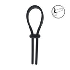 LEVELZ Wide Adjustable Silicone Lasso Cock Ring - Black Adjustable Cock Ring - Hush Store Sydney 