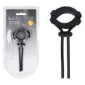 LEVELZ Wide Detachable Lasso Cock Ring - Black - Black Adjustable Cock Ring - Hush Store Sydney 