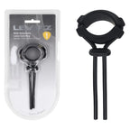 LEVELZ Wide Detachable Lasso Cock Ring - Black - Black Adjustable Cock Ring - Hush Store Sydney 