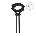 LEVELZ Wide Detachable Lasso Cock Ring - Black - Black Adjustable Cock Ring - Hush Store Sydney 