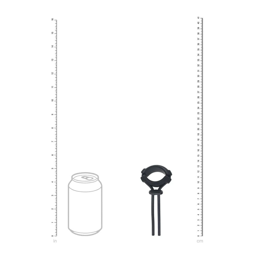 LEVELZ Wide Detachable Lasso Cock Ring - Black - Black Adjustable Cock Ring - Hush Store Sydney 