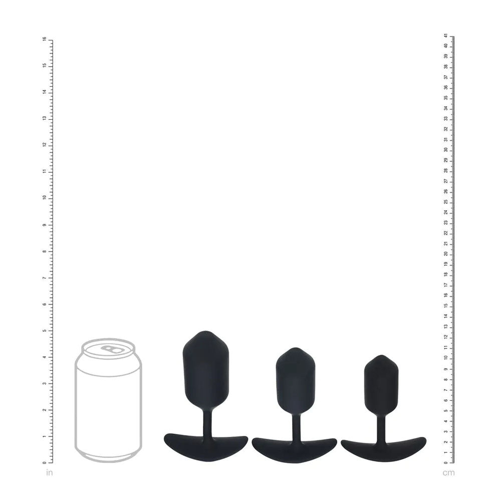 LEVELZ Silicone Weighted Anal Plug Training Set - Black Weighted Butt Plugs - Set of 3 Sizes - Hush Store Sydney 