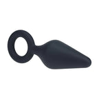 LEVELZ Silicone Anal Plug with Loop - Large - Black Large Butt Plug - Hush Store Sydney 