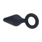 LEVELZ Silicone Anal Plug with Loop - Large - Black Large Butt Plug - Hush Store Sydney 