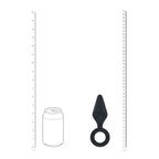 LEVELZ Silicone Anal Plug with Loop - Large - Black Large Butt Plug - Hush Store Sydney 