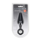 LEVELZ Silicone Anal Plug with Loop - Large - Black Large Butt Plug - Hush Store Sydney 
