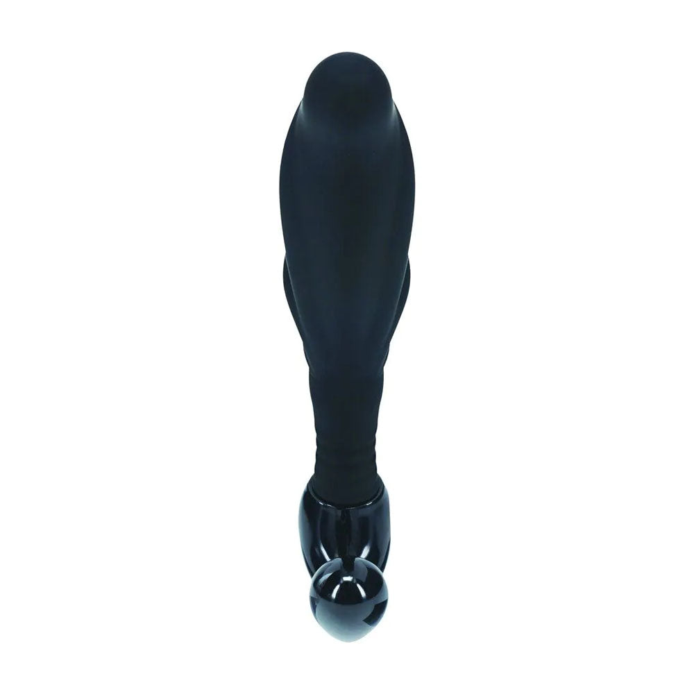LEVELZ Rippled with Hard Loop Prostate Massager - Medium - Black Medium Prostate Massager - Hush Store Sydney 