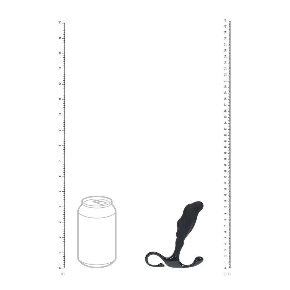 LEVELZ Rippled with Hard Loop Prostate Massager - Medium - Black Medium Prostate Massager - Hush Store Sydney 