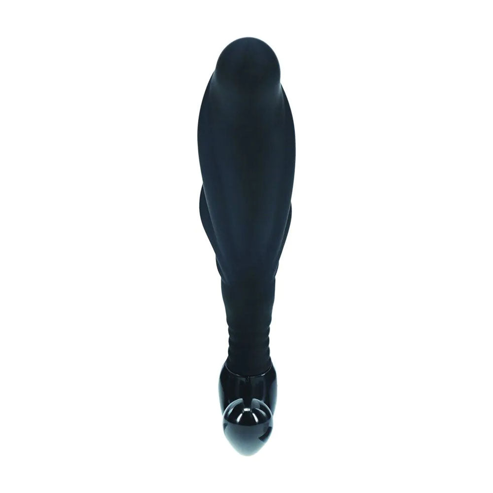LEVELZ Rippled with Hard Loop Prostate Massager - Large - Black Large Prostate Massager - Hush Store Sydney 