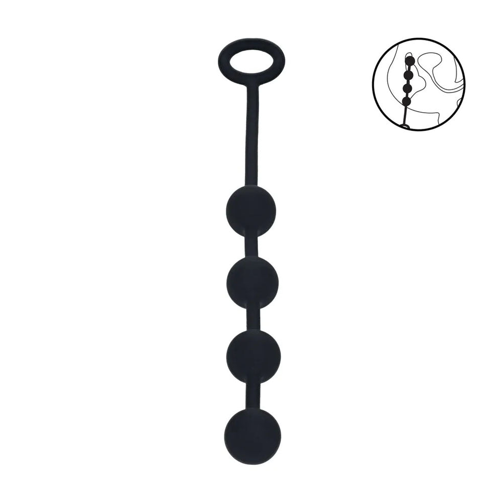 LEVELZ Round Silicone Anal Balls - S - 20mm - Black 23 cm Small Anal Balls - Hush Store Sydney 