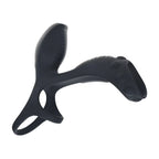 LEVELZ Vibrating Cock & Ball Ring with Shaft Loop - Black USB Rechargeable Vibrating Cock & Ball Rings - Hush Store Sydney 