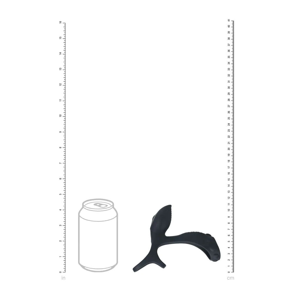 LEVELZ Vibrating Cock & Ball Ring with Shaft Loop - Black USB Rechargeable Vibrating Cock & Ball Rings - Hush Store Sydney 