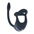 LEVELZ Remote Controlled Vibrating TriO Cock Ring with Prostate Stimulator - Black USB Rechargeable Vibrating Cock Ring with Anal Plug