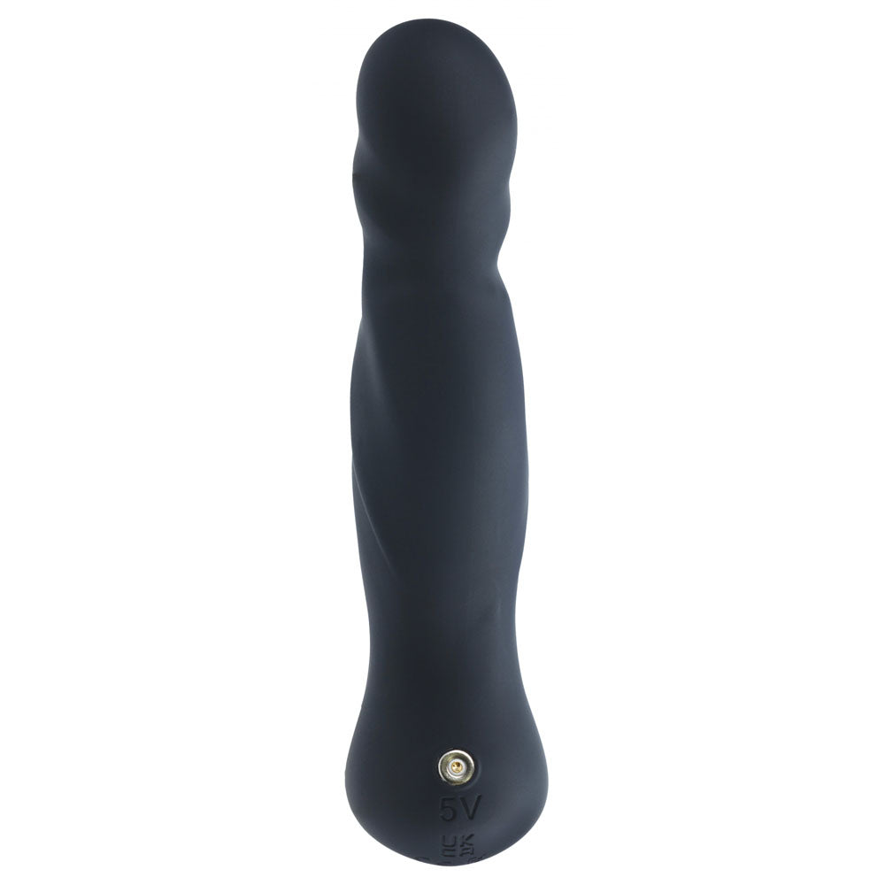 LEVELZ Vibrating & Thrusting Silicone Prostate Massager - Black 14.7 cm USB Rechargeable Thrusting Prostate Massager - Hush Store Sydney 