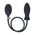 LEVELZ Ribbed Inflatable Anal Plug - Black Inflatable Butt Plug - Hush Store Sydney 