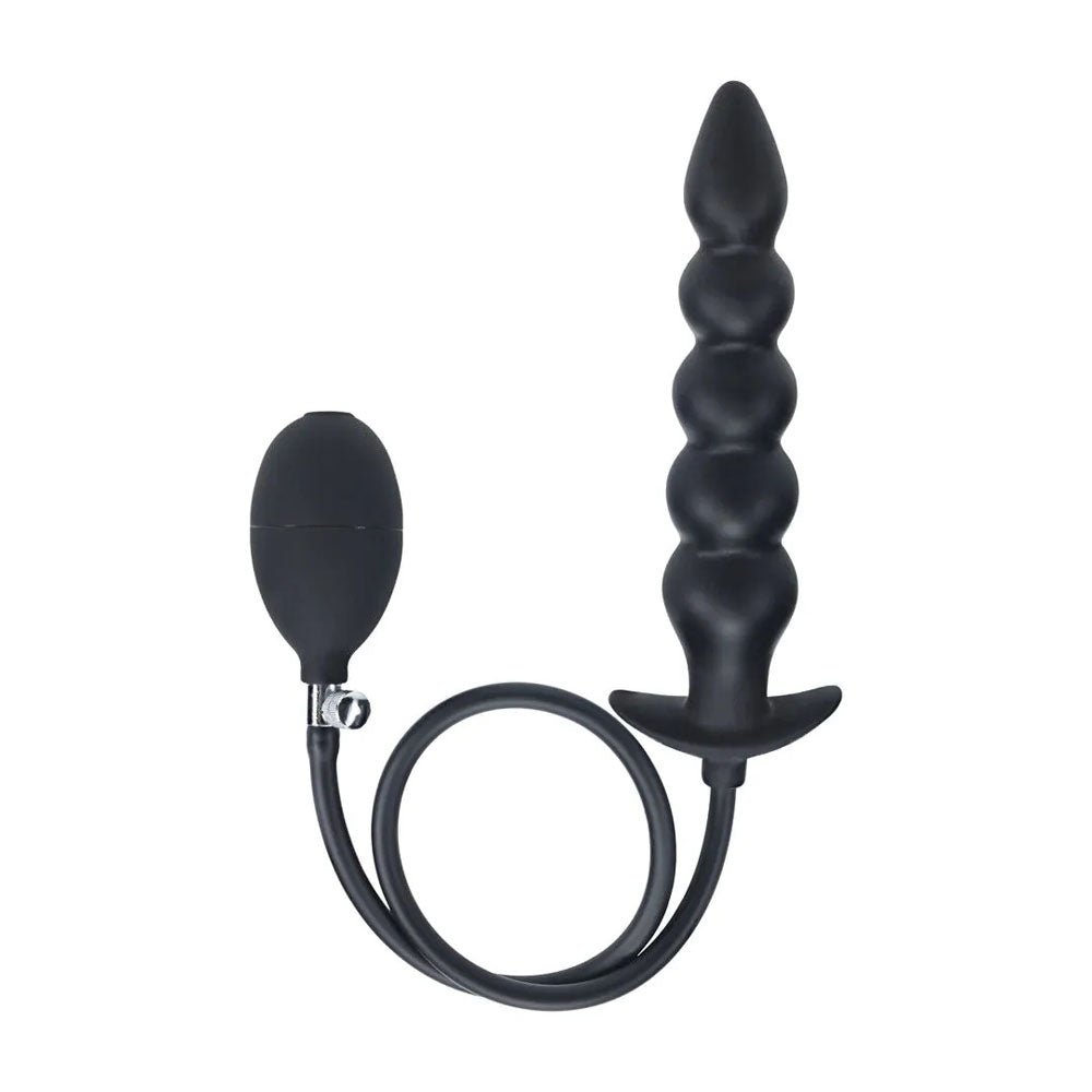 LEVELZ Beaded Inflatable Anal Plug - Black Inflatable Butt Plug - Hush Store Sydney 