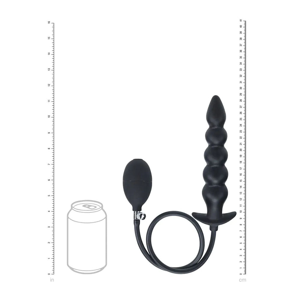 LEVELZ Beaded Inflatable Anal Plug - Black Inflatable Butt Plug - Hush Store Sydney 