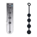 LEVELZ Round Silicone Anal Balls - L - 40mm - Black 40.5 cm Large Anal Beads - Hush Store Sydney 