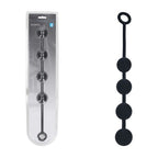 LEVELZ Round Silicone Anal Balls - L - 40mm - Black 40.5 cm Large Anal Beads - Hush Store Sydney 