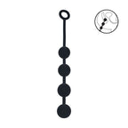 LEVELZ Round Silicone Anal Balls - L - 40mm - Black 40.5 cm Large Anal Beads - Hush Store Sydney 