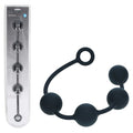 LEVELZ Round Anal Balls - XL - 50mm - Black 46.5 cm XL Anal Beads - Hush Store Sydney 