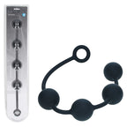 LEVELZ Round Anal Balls - XL - 50mm - Black 46.5 cm XL Anal Beads - Hush Store Sydney 