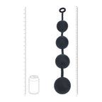 LEVELZ Round Anal Balls - XXL - 60mm - Black 52.5 cm XXL Anal Beads - Hush Store Sydney 