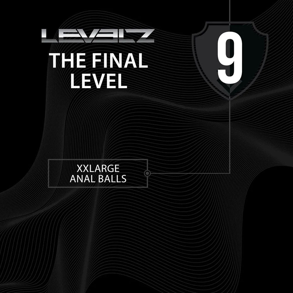 LEVELZ Round Anal Balls - XXL - 60mm - Black 52.5 cm XXL Anal Beads - Hush Store Sydney 