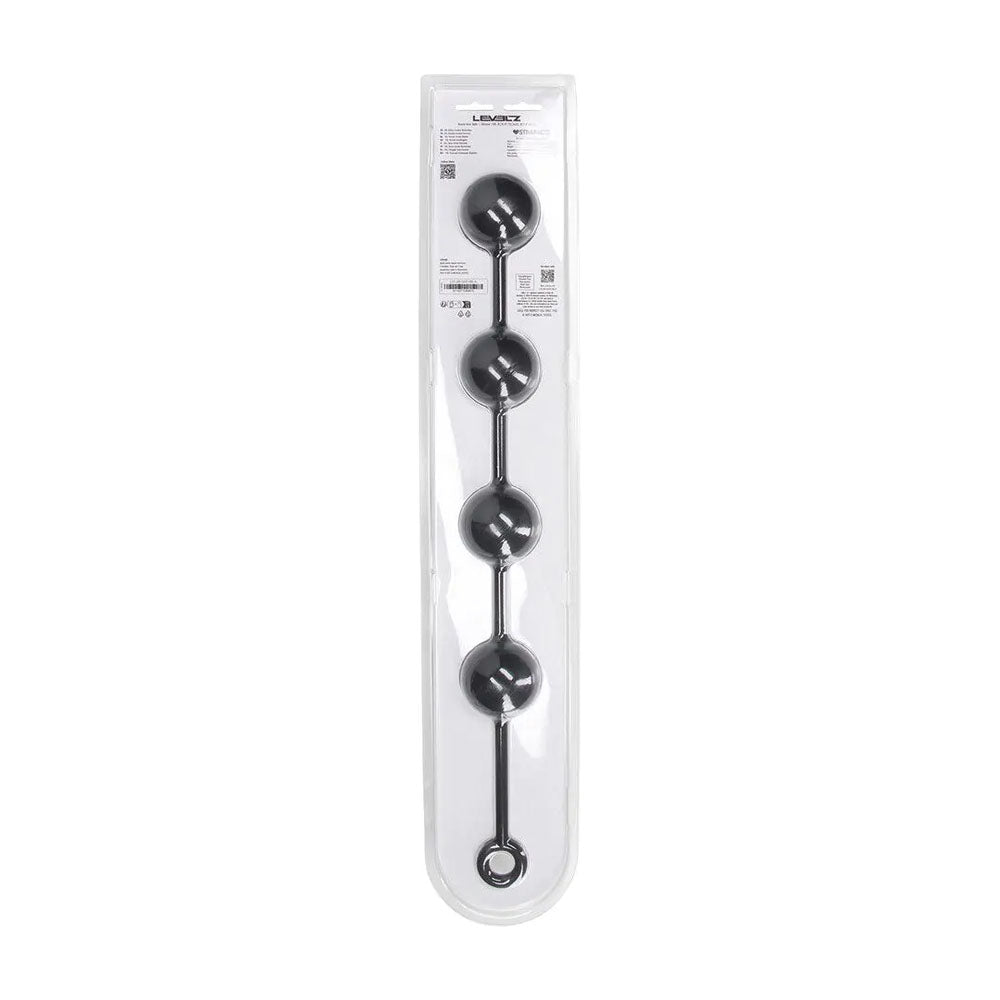 LEVELZ Round Anal Balls - XXL - 60mm - Black 52.5 cm XXL Anal Beads - Hush Store Sydney 
