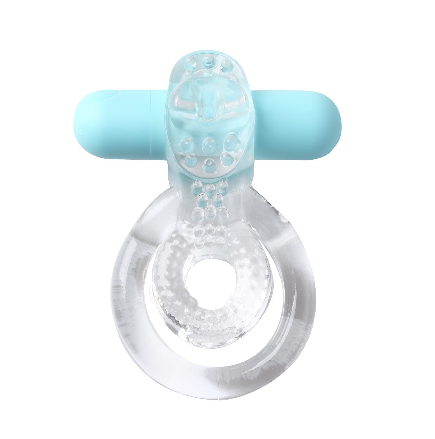Maia Jayden - Clear/Blue USB Rechargeable Vibrating Cock & Ball Rings - Hush Store Sydney 