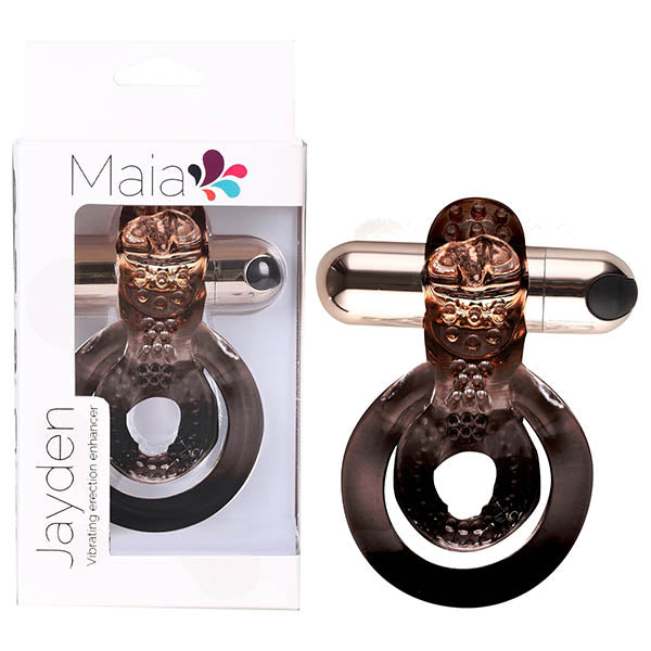 Maia Jayden - Rose Gold USB Rechargeable Vibrating Cock & Ball Rings - Hush Store Sydney 