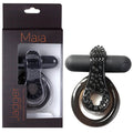 Maia Jagger - Black USB Rechargeable Vibrating Cock & Ball Ring - Hush Store Sydney 