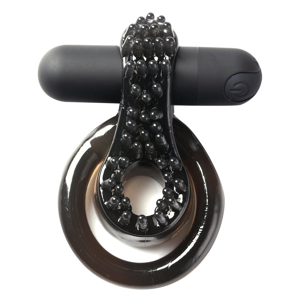 Maia Jagger - Black USB Rechargeable Vibrating Cock & Ball Ring - Hush Store Sydney 