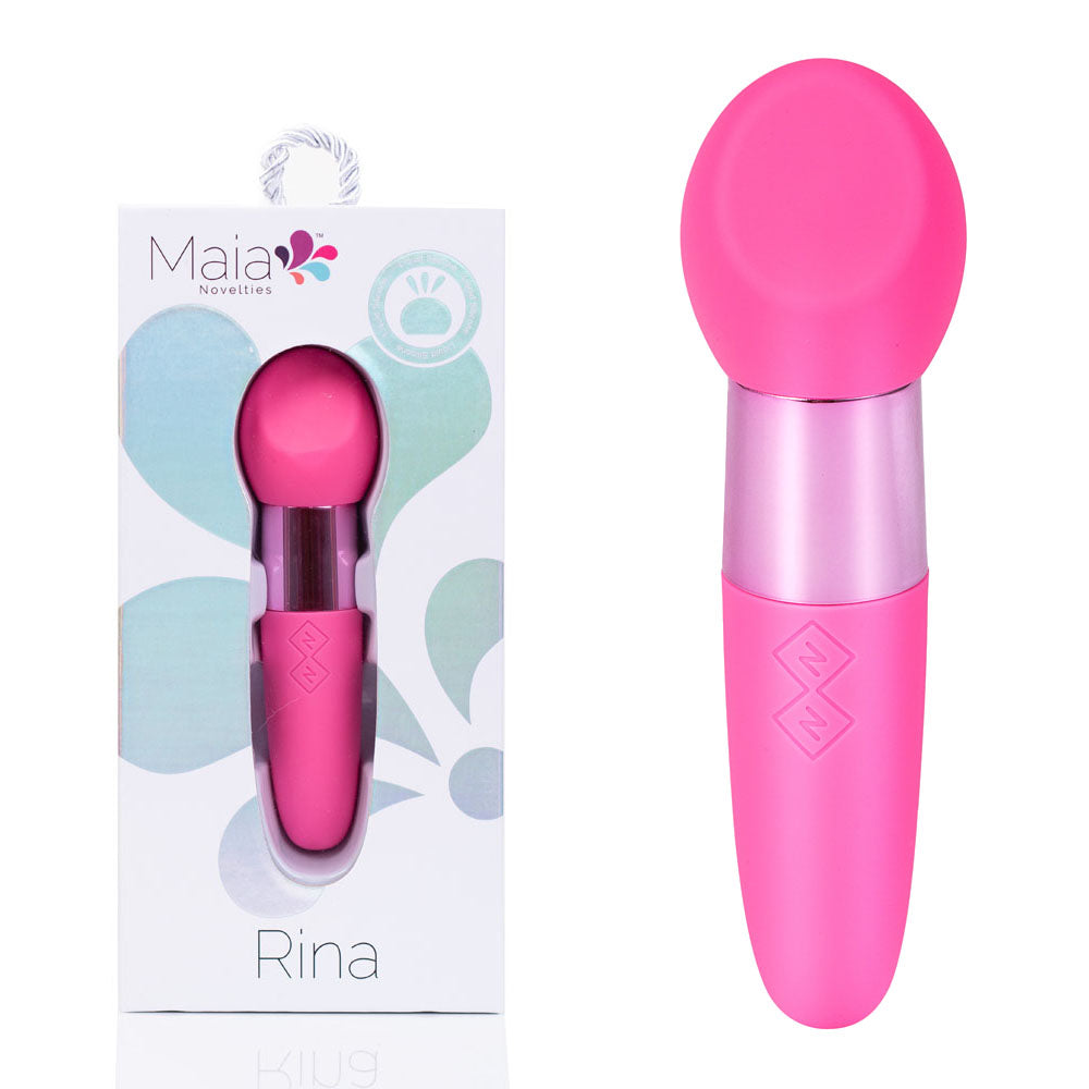 Maia RINA - Pink - Pink 13.3 cm USB Rechargeable Vibrator - Hush Store Sydney 