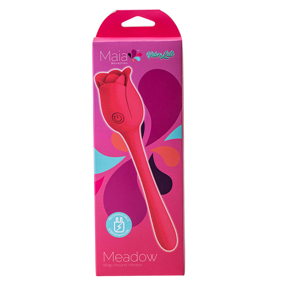 Maia MEADOW - Pink 14 cm USB Rechargeable Flower Stimulator - Hush Store Sydney 