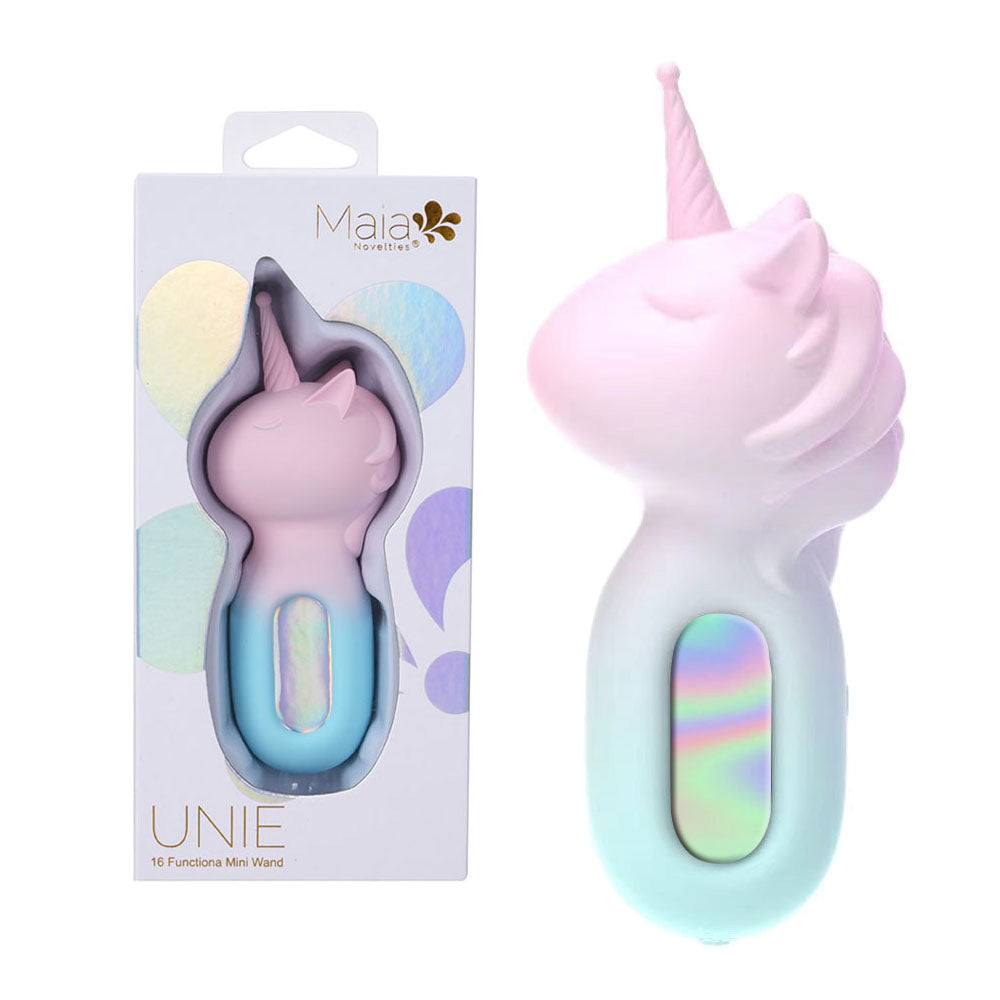 Maia UNIE - Pink/Blue USB Rechargeable Unicorn Wand - Hush Store Sydney 