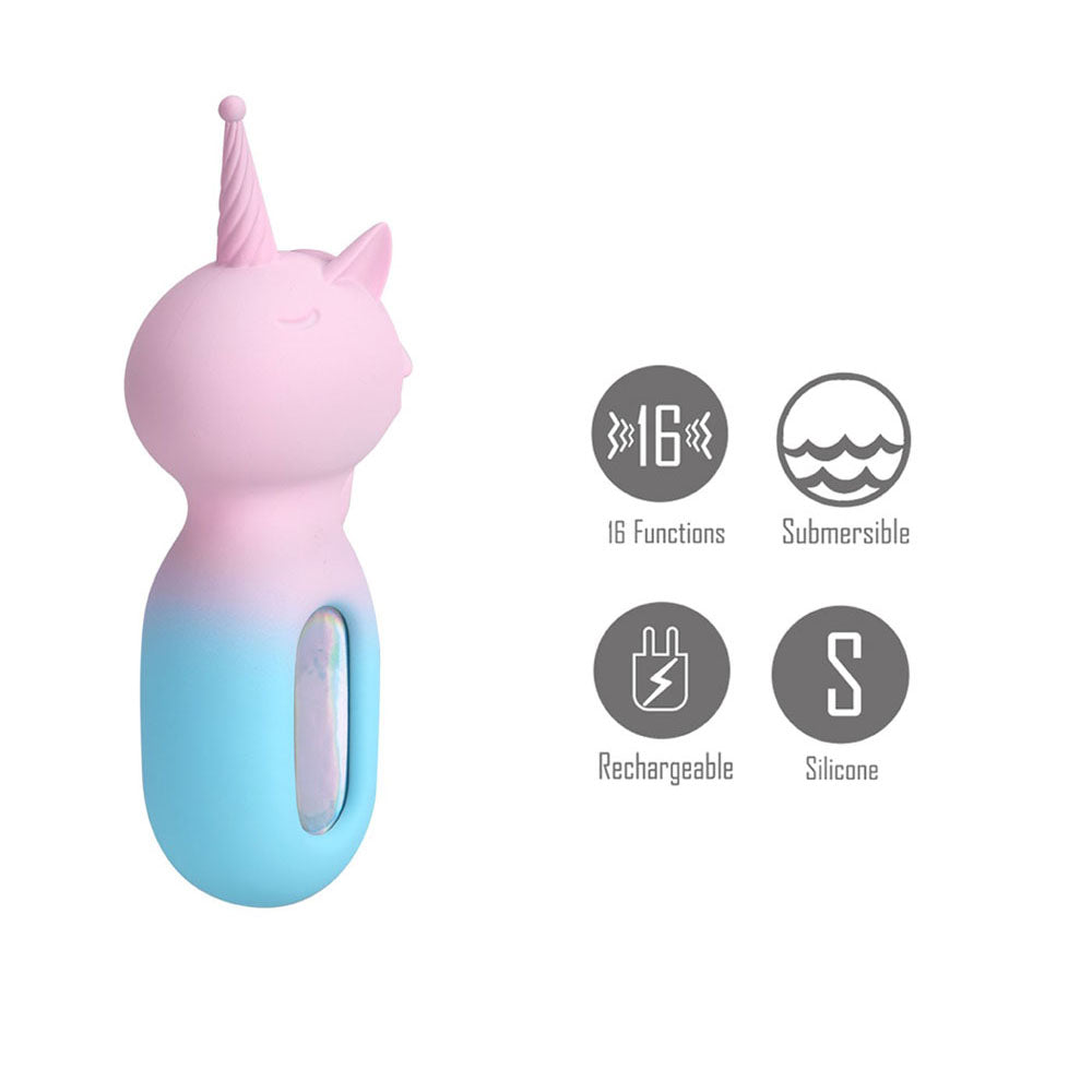Maia UNIE - Pink/Blue USB Rechargeable Unicorn Wand - Hush Store Sydney 