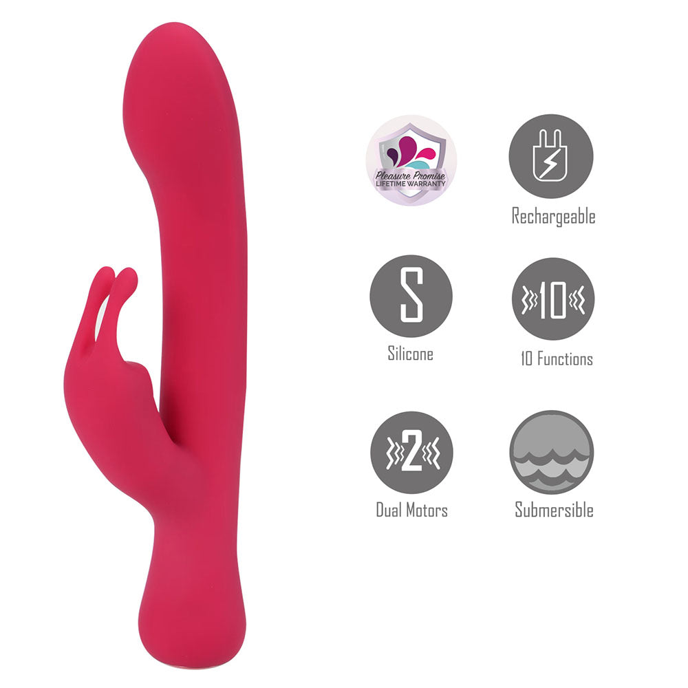 Maia ZARA - Red - Red 17.1 cm USB Rechargeable Rabbit Vibrator