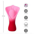 Maia MINA - Red - Red/Pink USB Rechargeable Fluttering Flower Stimulator