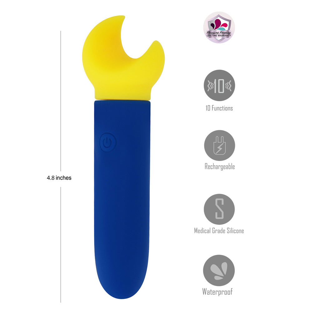 Maia SAYLOR - Blue/Yellow 11.1 cm USB Rechargeable Bullet