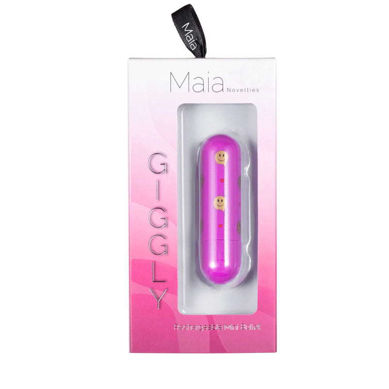 Maia Giggly - Pink 7.6 cm USB Rechargeable Bullet - Hush Store Sydney 