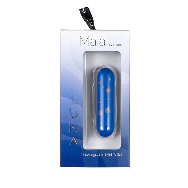 Maia Luna - Blue 7.6 cm USB Rechargeable Bullet - Hush Store Sydney 