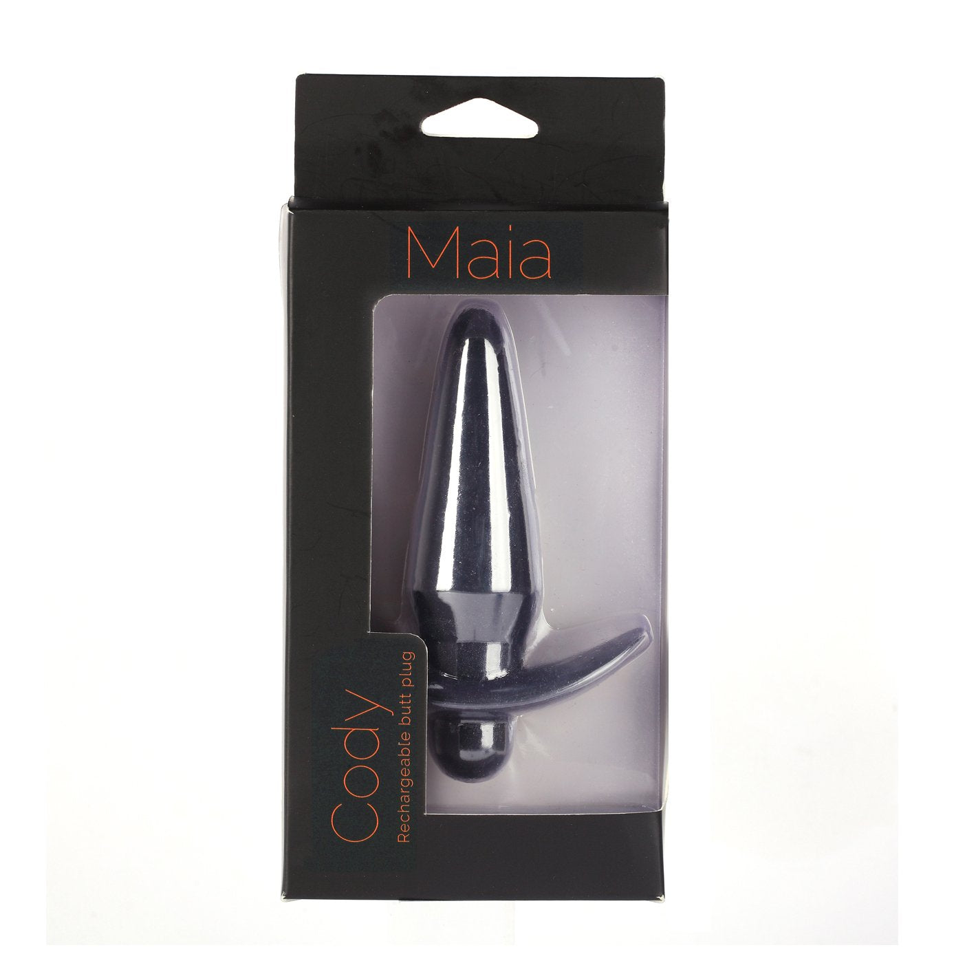 Maia Cody - Black 12.4 cm USB Rechargeable Butt Plug - Hush Store Sydney 