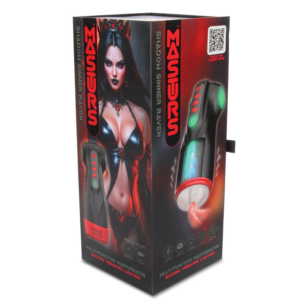 MASTURS Raven - USB Rechargeable Vibrating and Sucking Auto Stroker with Augmented Reality - Hush Store Sydney 