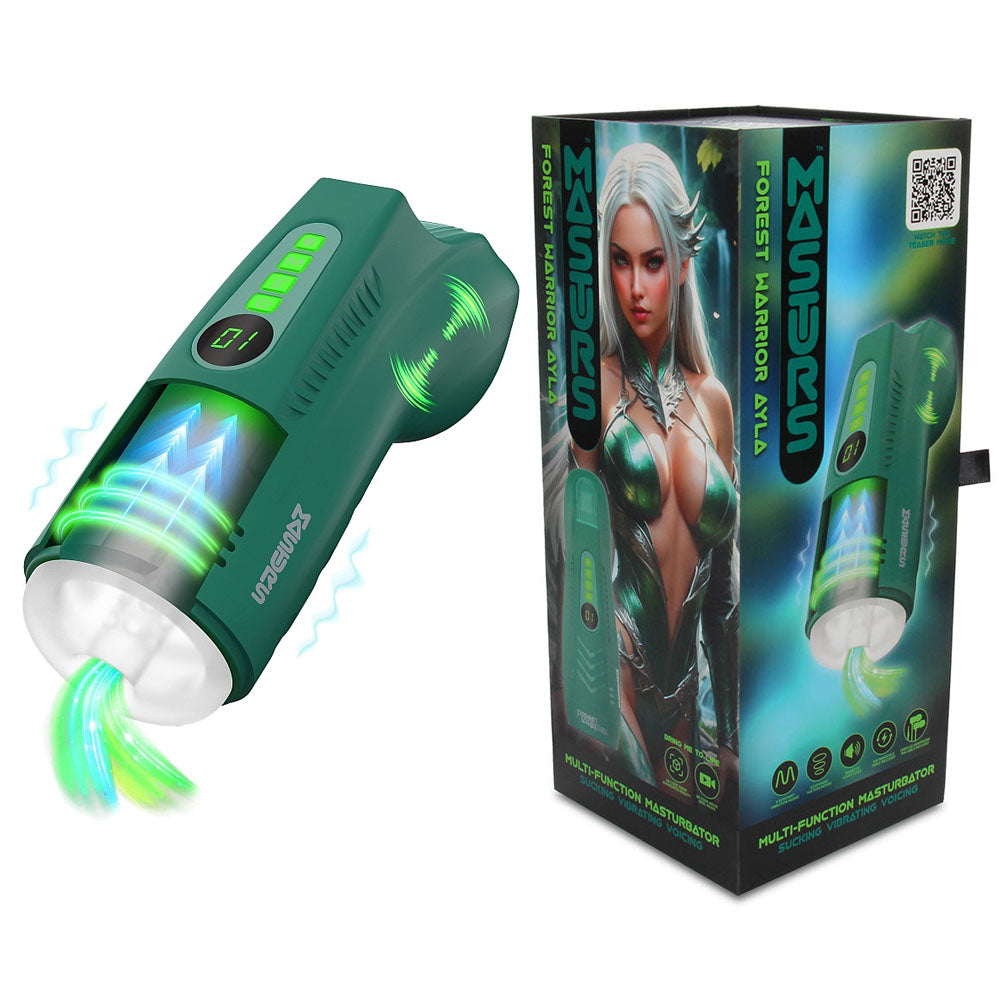 MASTURS Ayla - USB Rechargeable Sucking, Vibrating & Talking Auto Stroker with Augmented Reality - Hush Store Sydney 
