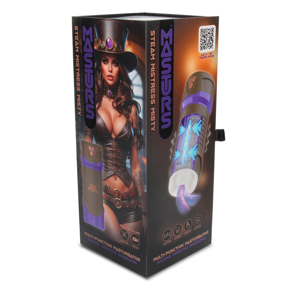 MASTURS Misty - USB Rechargeable Sucking, Vibrating & Squeezing Auto Stroker with Augmented Reality - Hush Store Sydney 