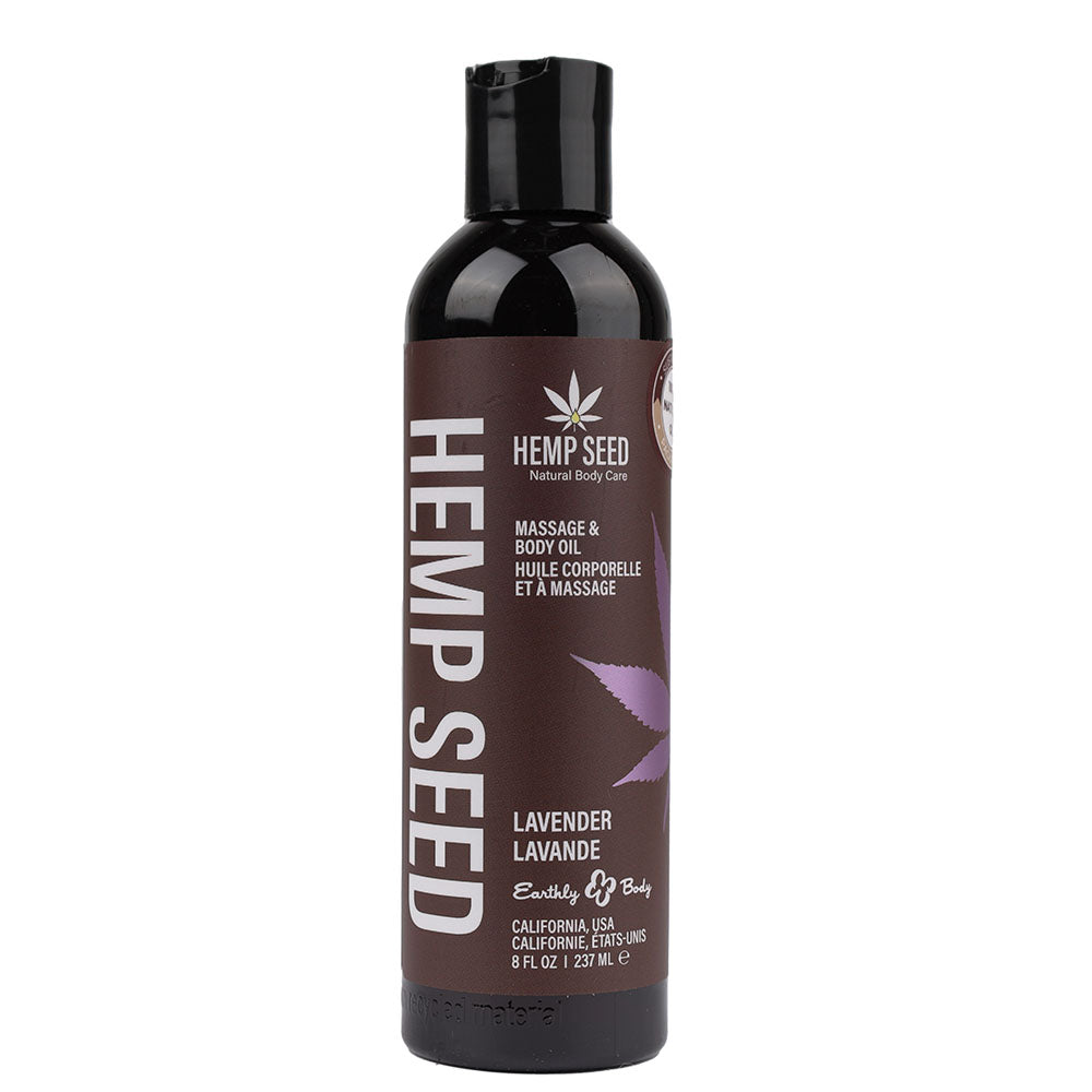 Hemp Seed Massage & Body Oil - Lavender Scented - 237 ml Bottle - Hush Store Sydney 