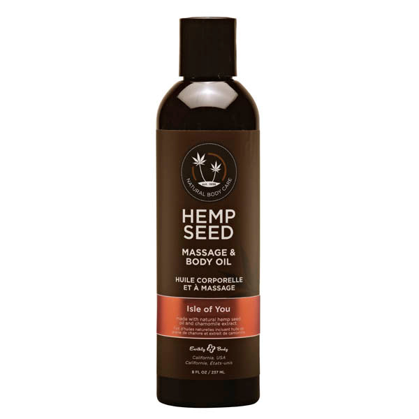 Hemp Seed Massage & Body Oil - Coconut Water, Citrus & Vanilla (Isle Of You) Scented - 237 ml Bottle - Hush Store Sydney 