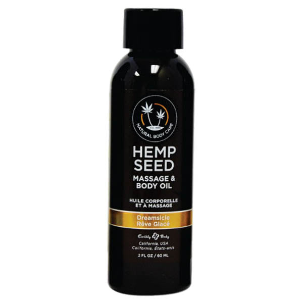 Hemp Seed Massage & Body Oil - Dreamsicle (Tangerine & Plum) Scented - 59 ml Bottle - Hush Store Sydney 